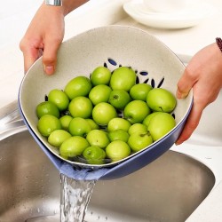 Double Function Kitchen Drain Basket Wash Vegetables